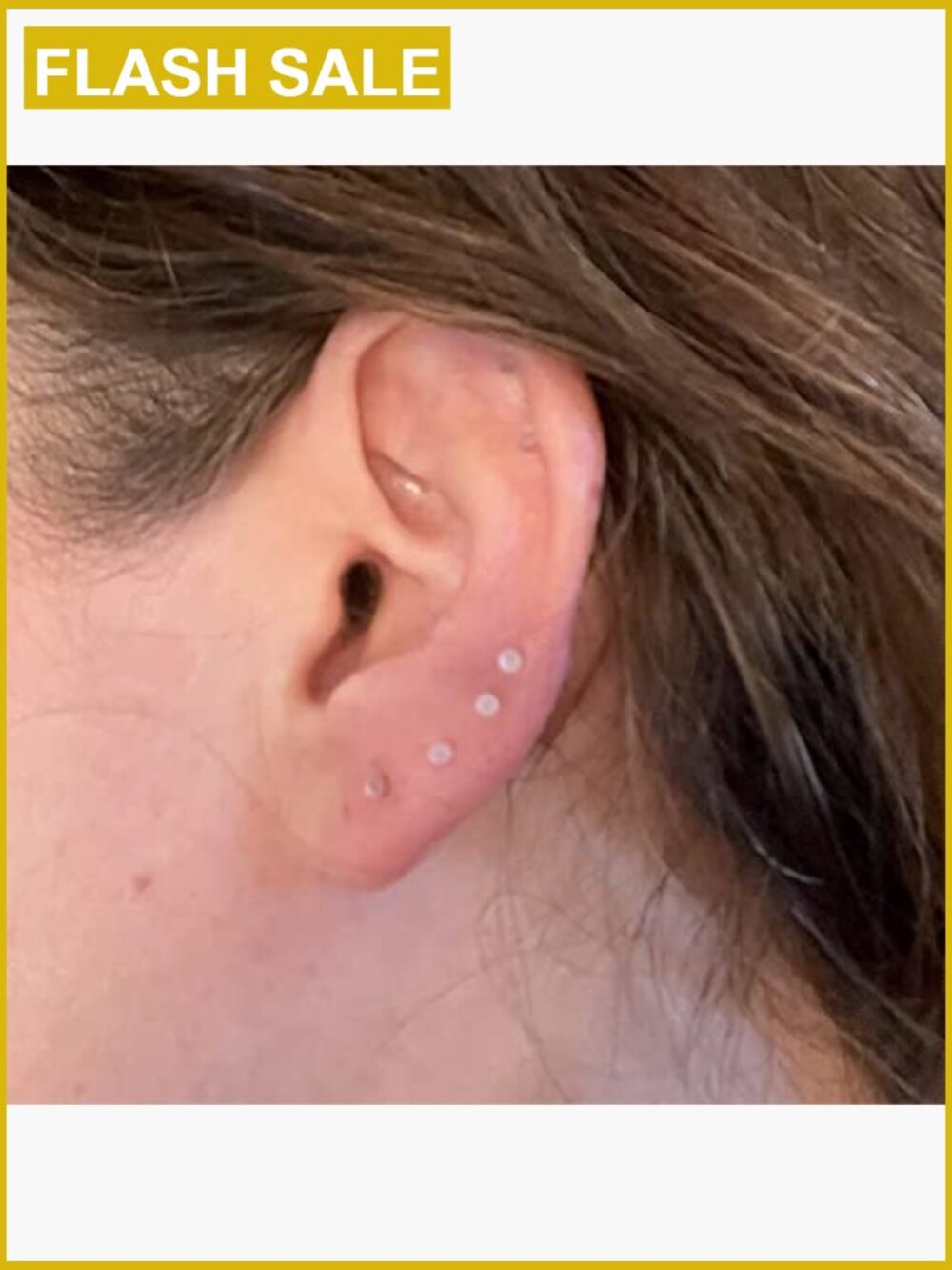 Clear Nose Studs & Earrings for Work, Surgery, Sports, Retainer Set - Picture 5 of 7
